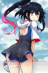 2girl ass ass_focus digimon digimon_world digimon_world:_next_order long_hair n36hoko shiki_(digimon) shiki_(digimon_world_-next_0rder-)