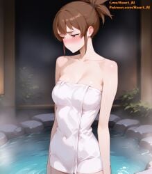 1girls ai_generated brown_eyes brown_hair dota_2 female haart_ai hot_spring marci water