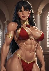 abs ai_generated ass big_ass big_breasts breasts crime_syndicate dc dc_comics doom4rus female justice_league:_crisis_on_two_earths mary_batson muscular muscular_female superwoman superwoman_(mary_batson) thick_thighs thunder_thighs wide_hips