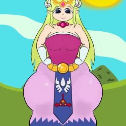 princess zelda from the legend of zelda by curvydoodles