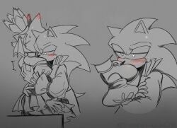 1boy1girl between_breasts big_breasts blaze_the_cat blush cute dress ear_blush female horny_male hugging imminent_sex male no_sex sega sonic_(series) sonic_the_hedgehog sonic_the_hedgehog_(series) wholesome yeonwu22