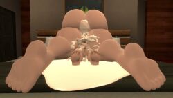 cowgirl_position cum cum_in_pussy cum_inside cum_overflow cum_overflowing diamonddog246 female green_hair melony_(smg4) nude nude_female sex smg4
