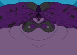 absurd_res anthro ass belly big_belly big_breasts big_butt blob_(disambiguation) breasts female greychonkydoq hi_res huge_belly hyena hyper hyper_belly immobile mammal morbidly_obese morbidly_obese_anthro morbidly_obese_female obese obese_anthro obese_female obsidian_(obsidianyeen) overweight overweight_anthro overweight_female solo torn_bra