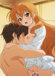 ass asshole big_breasts breasts cum_in_pussy dick female female_nude golden_time hair kaga_kouko legs pussy pussy_juice