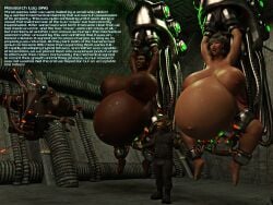alien alien_abduction bondage bound brain_drain brainwashing breeding breeding_slave cumflated_belly cumflation dark-skinned_female immobile immobilization impregnation personality_death tech_control xalynne_blackblade