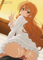 ass asshole big_breasts breasts cum_in_pussy dick female female_nude golden_time hair kaga_kouko legs pussy pussy_juice