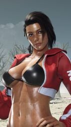 1girls 3d ass azucena_milagros_ortiz_castillo bandai_namco beach big_ass big_breasts breasts brown_eyes brown_hair curvy curvy_female curvy_figure dark-skinned_female dark_skin earrings female female_only hair_ornament latina medium_hair mod namco peruvian peruvian_female pose seductive solo standing sweat tanned tekken tekken_8 thick_thighs video_game_character voluptuous voluptuous_female wide_hips