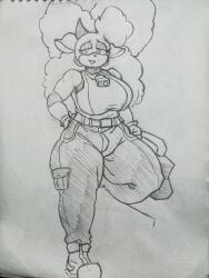 ass big_breasts boots breasts henriky_688(artist) horns lanolin_the_sheep mobian_(species) pants sheep sheep_ears sheep_girl sonic_(series) sonic_the_hedgehog_(series) thick_thighs