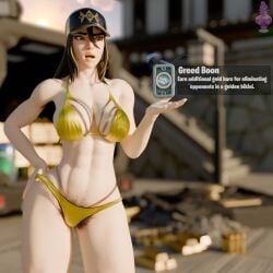 1girls 3d armpit_hair big_ass big_breasts bikini bimbo_lips blender english_text fortnite gold_lipstick golden_bikini golden_week hairy_pussy hand_on_hip haziest_mirage huge_breasts light-skinned_female light_skin lipstick long_hair pubic_hair pubic_hair_peek spirit_hunter_saeko_(fortnite) text toned toned_female voluptuous voluptuous_female wide_hips
