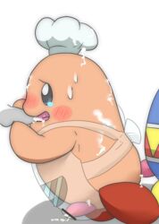 anal anal_sex apron avian bird blush chef chef_hat chef_kawasaki cook cum cum_everywhere fellatio group group_sex king_dedede kirby_(series) male messy nintendo oral penetration penguin ruua sex simple_background tears translucent unknown_species unseen_character video_games white_background yaoi