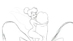 1boy 1boy1girl 1girls animated black_and_white breasts closed_eyes disney disney_fairies erection fairy female hair hair_bun hips human insect_wings inusen larger_male leg_wrap licking male mammal medium_breasts micro minigirl monochrome nude oral partial_male penis penis_hug peter_pan_(disney) rough_sketch sex short_hair sideboob size_difference size_play small_dom_big_sub smaller_female straight tinker_bell tongue tongue_out wings