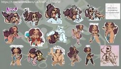 absurd_res annoyed arm_tattoo armwear ass awoo back_tattoo balls big_breasts blush bodily_fluids bottomwear bra breasts brown_body brown_fur butt_tattoo buzzing canid canine canis chest_tattoo closed_eyes clothed clothing clothing_lift cum cum_on_ear cum_on_face cumshot cunnilingus dialogue digital_media_(artwork) domestic_dog duo ejaculation elbow_gloves embarrassed emote english_text erection felid feline fellatio female female/female finger_poking fingering fur genital_fluids genitals gloves hand_on_penis handwear hi_res howl humanoid_genitalia humanoid_penis leg_tattoo legwear lewdstuffstack licking lifting_partner looking_at_viewer male male/female male_penetrating mammal nails nipples nude olivia_(lewdstuffstack) open_mouth oral oral_penetration orgasm panties penetration penile penile_penetration penis penis_in_pussy penis_lick piercing presenting presenting_breasts presenting_hindquarters presenting_pussy pussy raised_leg sex sex_toy simple_background smile solo sound_effects speech_bubble spreading sticker strapon surprised tail tail_motion tailwag tattoo teeth telegram_sticker text thigh_highs tongue tongue_out underwear vaginal_penetration vaginal_penetration vibrating vibrator wand ych_(character)