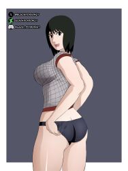1girls artist_name ass black_eyes black_hair blackpoison27 bottomless bra breasts female female_focus female_only from_behind inviting inviting_to_sex kneeling kunoichi light-skinned_female light_skin long_hair looking_at_viewer medium_breasts naked naruto naruto_(series) naruto_shippuden ninja nipples panties presenting presenting_ass presenting_hindquarters presenting_self see-through see-through_clothing shirt shizune short_hair sideboob solo solo_female solo_focus spread_ass standing straight_hair underwear watermark white_panties