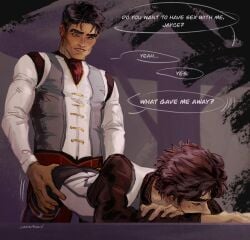 2boys 2d 2d_(artwork) 2men academy arcane arcane_jayce arcane_viktor arms ass ass_focus ass_grab big_hands bigger_male black_hair blush boys boys_only bred breeding breeding_mount brown_hair clothed_sex clothing cock cock_on_butt color colored cuddling dark-skinned_male dark_skin dialogue digital_media_(artwork) doggy_style doggy_style_position erection erection_under_clothes erection_under_clothing face full_color fully_clothed gay gay_male gay_sex grinding grinding_on_penis grinding_penis_on_ass grinding_through_clothes hand_on_hip hands hands_on_ass hard_on hugging hugging_from_behind humping jayce jayce_talis jayvik latino latino_male league_of_legends light-skinned_male light_skin looking_at_another looking_at_partner looking_down looking_pleasured loving_aura loving_couple loving_it male male/male male_focus male_only masculine_gay masculine_male mintothesoul mole_under_eye muscular muscular_male no_penetration no_sex pale-skinned_male pale_skin penis penis_on_ass riot_games romantic_ambiance romantic_couple school school_uniform sex shirt size_difference skinny_male skinny_waist small_waist smaller_male soft suit_and_tie suit_jacket sweet tan_skin twink uniform viktor_(league_of_legends) yaoi