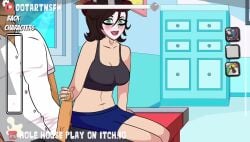 2d 2d_(artwork) 2d_animation animated borderlands borderlands_2 bra cum cum_on_body cum_shot cumshot dotartnsfw grey_body handjob hat hole_house mad_moxxi makeup milf moan moaning moaning_in_pleasure mp4 see-through sex sitting sitting_on_desk skirt sound sound_effects tagme video videos