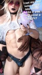 1boy 3d ai_generated barret_wallace beach black_lipstick blonde_hair booty_shorts bulge canine_penis choker cloud_strife collar crossdressing cum cum_drinking cum_in_container cum_in_glass daisy_dukes dark-skinned_male dark_penis dark_skin day denim denim_shorts english_text femboy femboy_focus feral final_fantasy_vii final_fantasy_vii_remake gay girly glasses gokkun hdregrets hotpants human human_male interracial jean_shorts knot light-skinned_femboy light-skinned_male light_skin long_hair makeup male male/male male_focus male_only micro_shorts outdoors penis red_xiii short_shorts shorts sissy size_difference small_bulge sunglasses talking talking_to_viewer text toned toned_male torn_shorts twink used_condom yaoi zoophilia