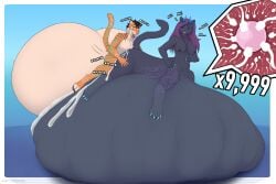 3:2 anthro aramisstargazer balls big_balls big_penis bodily_fluids breasts cum cum_inside cumflation demon deza_(redtint) duo ejaculation felid feline genital_fluids genitals herm hi_res huge_balls huge_cock hyper hyper_balls hyper_genitalia hyper_penis impregnation impregnation_count inflation intersex male mammal neo_(redtint) ovum pantherine penis sperm_cell tattoo taur tiger