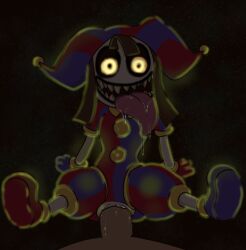 female floating giant_tongue glitch_productions glowing_eyes gooseworx jester kritterkabal male male_penetrating_female pomni_(the_amazing_digital_circus) possessed possessed_pomni possession the_amazing_digital_circus unseen_male