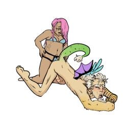 discord_(mlp) female female_pegging_male femdom fluttercord fluttershy_(mlp) male malesub pegging straight