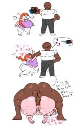 1boy 1girls adama39062 anal anal_sex angry angry_face anus ass ass_bigger_than_head balls big_ass big_balls big_breasts big_butt big_penis breasts breasts_bigger_than_head bubble_butt bulge cellulite clothing comic curvaceous curvy curvy_figure dark-skinned_male dialogue doggy_style english_text erection erection_under_clothes female fully_clothed ginger glasses hairy_anus hairy_pussy heart huge_ass huge_breasts huge_cock long_hair male nerd nerdy_female nintendo_switch nude penis perineum pubic_hair pussy sally_(adama39062) shortstack tag._your._posts. text thick_thighs voluptuous voluptuous_female white_background wide_hips