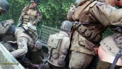 anal anal_sex army blowjob cum cum_in_mouth exhibitionism fucked_from_behind gay gay_male gay_sex group group_sex jerking_off jerkingoff masturbation medal_of_honor_airborne military oral oral_sex orgy outdoors precum soldier soldiers tommys_eagle_hq uniform ww2