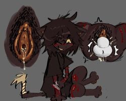 5:4 anthro anthro_penetrated anthro_penetrating blood bodily_fluids cum cum_in_pussy cum_inside cutting cutting_self female genital_fluids gore hi_res male male/female moonkitty03 penetration self-harm sunder_(moonkitty03)