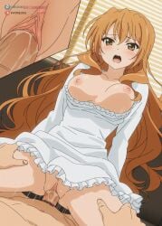 ass asshole big_breasts breasts cum_in_pussy dick female female_nude golden_time hair kaga_kouko legs pussy pussy_juice