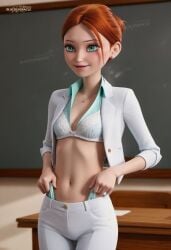 ai_generated caline_bustier green_eyes miraculous_ladybug red_hair teacher