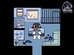 animated anthro anthro_penetrated asgore_dreemurr badfish big_breasts bouncing_breasts deltarune edited full_nelson furry scalie tagme undertale undyne vaginal_penetration video