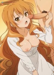ass asshole big_breasts breasts cum_in_pussy dick female female_nude golden_time hair kaga_kouko legs pussy pussy_juice