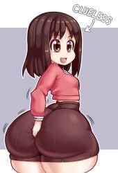 1girls anime anime_girl ass ass_bigger_than_head ass_focus ass_grab autistic_ass autistic_female azumanga_daiou best_girl butt_digging clueless clueless_female cute cute_face digging_up_in_they_ass duke_wintermaul female female_only goofy_ahh_facial_expression hand_in_ass hand_in_skirt hand_on_ass hand_on_butt happy holding_butt meme no_nose osaka_ayumu_kasuga school_uniform schoolgirl skirt smiley_face smiling thick_ass thick_thighs wobbling_ass young_savage