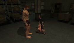 3d ass biker breasts dancing hitman hitman_contact_(2004) io-interactive official_art pink_clothing screenshot stockings tattoo video_games white_hair