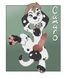 1boy animal_genitals animal_penis arms_behind_head balls big_balls big_penis biting_lip biting_own_lip black_body black_fur black_spots brown_hair camaro_(psy101) canid canine canine_genitals canine_penis canis claws cock collar cub dalmatian dick digital_drawing_(artwork) digital_media_(artwork) dog_collar domestic_canine domestic_dog erect_penis erection feet feet_fetish feral feral_focus feral_male feral_only fluffy fluffy_hair genitals green_eyes hair hi_res high_resolution highres hind_legs hindlegs hindpaw knot knotted_penis leg_raise leg_up long_ears looking_at_viewer male male_canine male_cub male_dog male_feral male_focus male_only oerba_yun_fang original original_character paw_fetish pawpads paws penis pink_penis psy101 puppy raised_leg simple_background smile smiling smiling_at_viewer solo solo_feral solo_focus solo_male spots spotted_balls spotted_body spotted_fur tail toe_claws toes veiny_penis white_body white_fur white_spots young younger_male