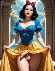 1futa abs ai_generated balls big_balls big_breasts breasts curvy cutanari dickgirl disney futa_only futanari intersex looking_at_viewer nipples nsfw nude penis perfect_body ready_to_fuck small_waist smile snow_white_(disney) solo tan_skin testicles