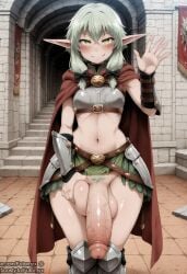 1futa ai_generated balls_grab big_penis boosty boosty_username bow dickgirl elf elf_ears futanari futornyx goblin_slayer grabbing_testicles green_eyes green_hair high_elf_archer_(goblin_slayer) huge_balls large_testicles pointy_ears shemale shiny_skin small_breasts solo thick_thighs twitter_username veiny_penis waving waving_at_viewer wide_hips