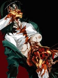 anya_(mouthwashing) boobs_out breasts corpse cut_open dead death female female_death gore gutspill gyro hand_covering_mouth intestines jimmy_(mouthwashing) mostly_clothed mostly_offscreen_character mouthwashing offscreen_character organs