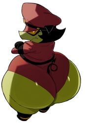 2d anthro ass cyberlord1109 female hat huge_ass pig thick_thighs tusks wide_hips