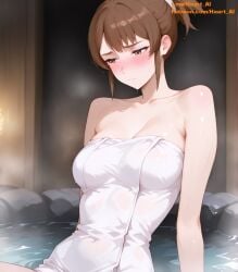 1girls ai_generated brown_eyes brown_hair dota_2 female haart_ai hot_spring marci water