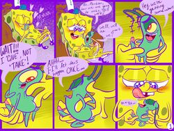 2boys anal_fingering anal_penetration artist_request comic duo erection gay heart holding_penis interspecies kissing male male_only nickelodeon penis plankton_(species) pleasure_face sheldon_j._plankton single_eye smooth_skin spongebob_squarepants spongebob_squarepants_(character) stroking_penis tagme tongue_out yaoi yece