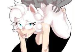 2018 anthro ass big_butt blue_eyes blush breasts daijouvu day_job_vu female fur hair hedgehog looking_at_viewer male mammal nipples nude open_mouth penetration sex simple_background sonic_(series) sophie_(argento) straight tongue video_games white_fur white_hair