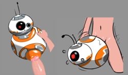 1boy 1boy1girl 1girls 2015 astromech_droid bb-8 black_sclera faceless_male female hi_res highres human human/robot imminent_sex machine male mammal mark_m penetration robot star_wars sweatdrop the_force_awakens vaginal_penetration