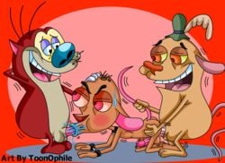 anal bondage incest oral ren_and_stimpy ren_hoek sven_hoek threesome toonophile yaoi