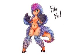 anthro blue_scales breasts digitigrade english_text female green_eyes mammal nude pangolin pussy scales simple_background solo text watsup white_background