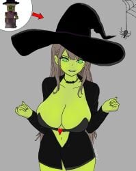 1girls big_breasts breasts cleavage female green_eyes green_fur green_hair green_skin grow_a_garden reference_image roblox roblox_game self_upload tagme tagme_(artist) thighs witch_(grow_a_garden)