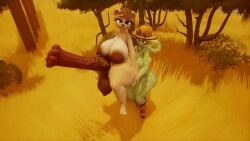 3d animated futa_on_futa futanari horsecock lioness tagme video zookeeper