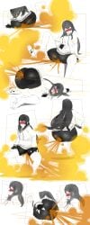 enjoying_farts fart fart_cloud fart_everywhere fart_fetish farting farts guilty_gear lazei may_(guilty_gear) monochrome pervert pervert_female shart sharted sharting