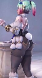 ai_generated ass bunny_girl bunny_tail juno_(overwatch) leggings moaning overwatch overwatch_2 shorter_than_30_seconds tagme twerking video