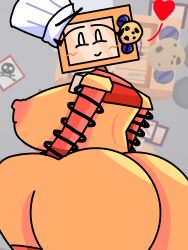 1girls blush blushing_female breasts chef_hat computer computer_head computer_monitor computer_screen cookie cookieware_(die_of_death) die_of_death_(roblox) erictheartist4fun female large_breasts orange_body orange_nipples orange_skin roblox roblox_game robot robot_girl robotic_arm screen_face tagme_(artist) thicc thicc_ass thicc_thighs thick_legs tv_girl tv_head tv_screen tv_woman