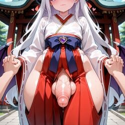 ai_generated anime big_penis blue_archive crossdressing demon demon_girl demon_horns female femboy gay genderswap_(ftm) hina_(blue_archive) horn horns male male_only penis rule_63 shortstack sissy tomgirl trap uncensored veiny_penis white_hair white_skin yaoi