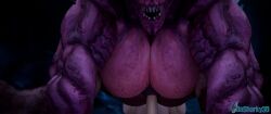 1boy 1girls 3d animated baron_of_hell_(doom) baroness_of_hell dasharky3d demon demon_girl dominant_female doom female giantess larger_female male monster monster_girl short_video shorter_than_30_seconds sound tagme taller_female video